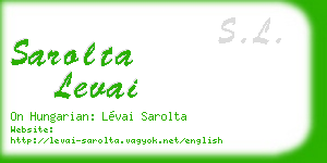 sarolta levai business card